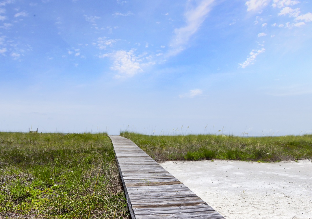 Private Boardwalk to Beach