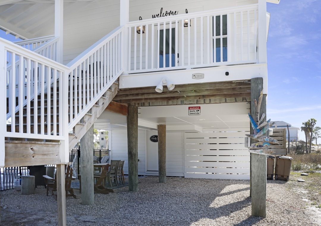 Parking Under House and Driveway