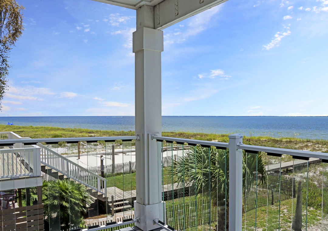 First Floor View Through Clear Deck Enclosure