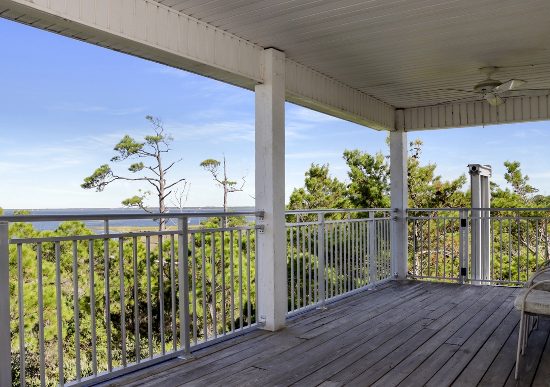 Bay Front Deck off of Living Area