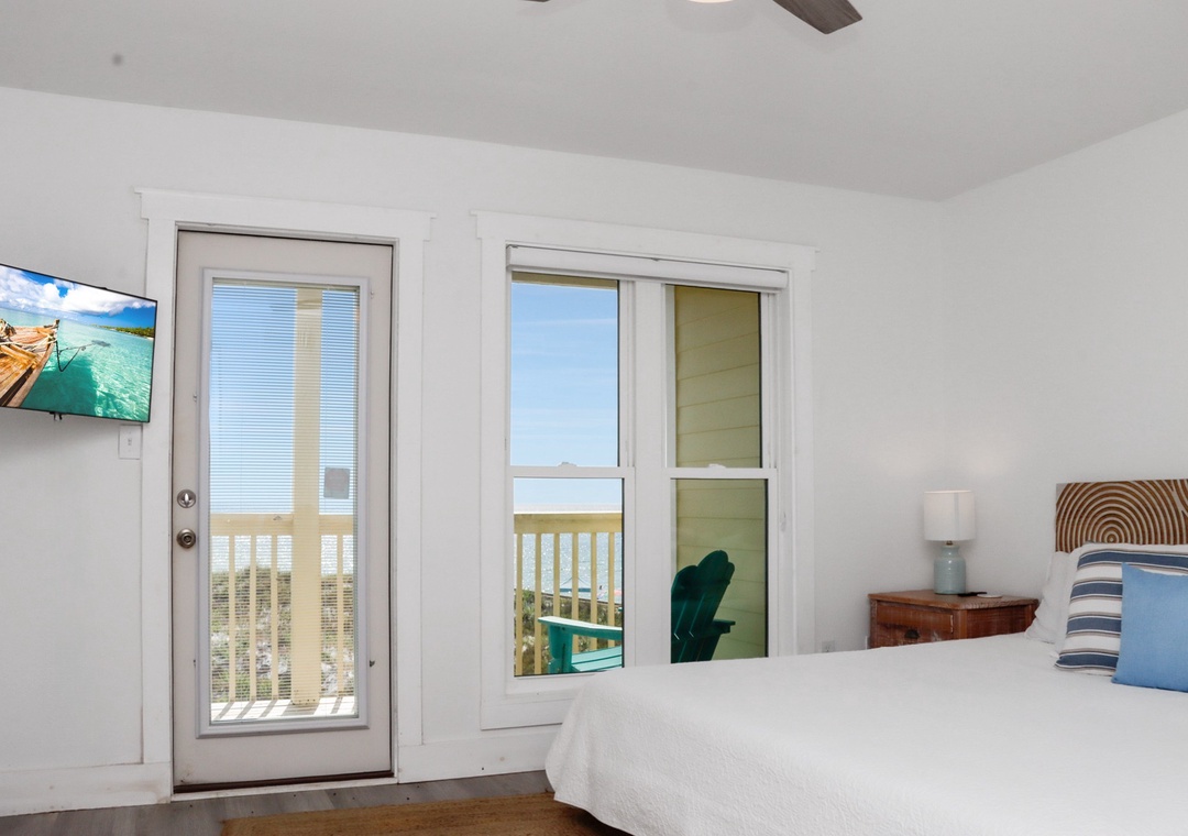 Bedroom 1 - Beach Front Master Bedroom with Deck