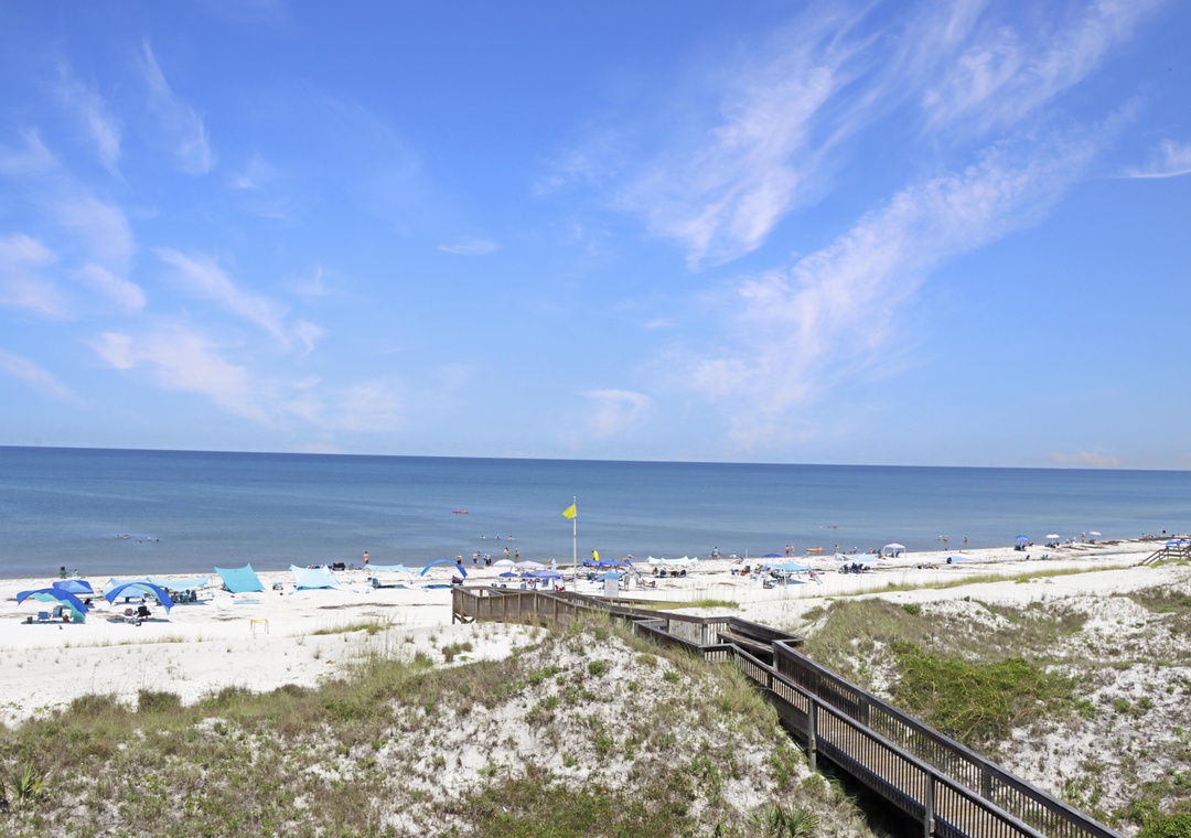 View of Community Beach Boardwalk