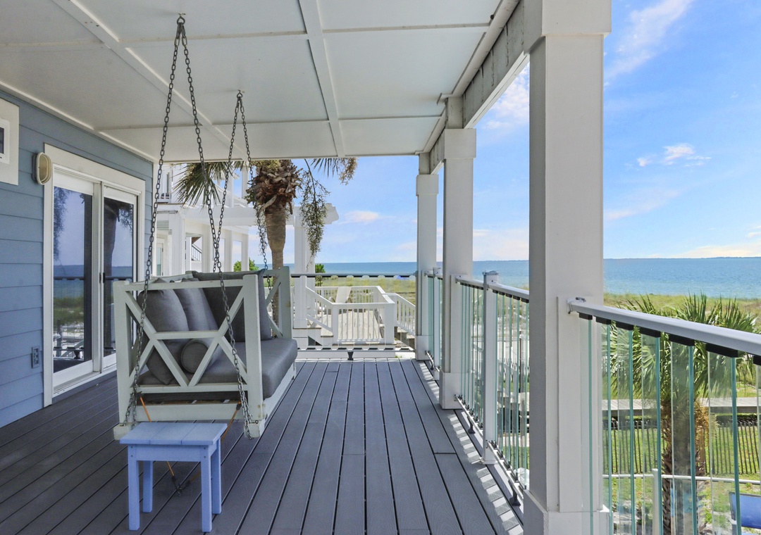 Beach Front Covered Deck - First Floor