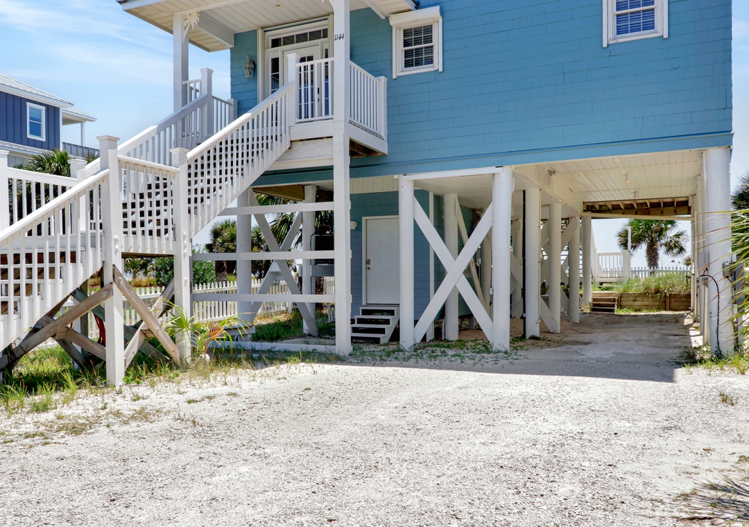 Parking in Driveway and Under House