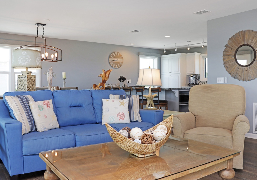 Living Room, Dining Area and Kitchen