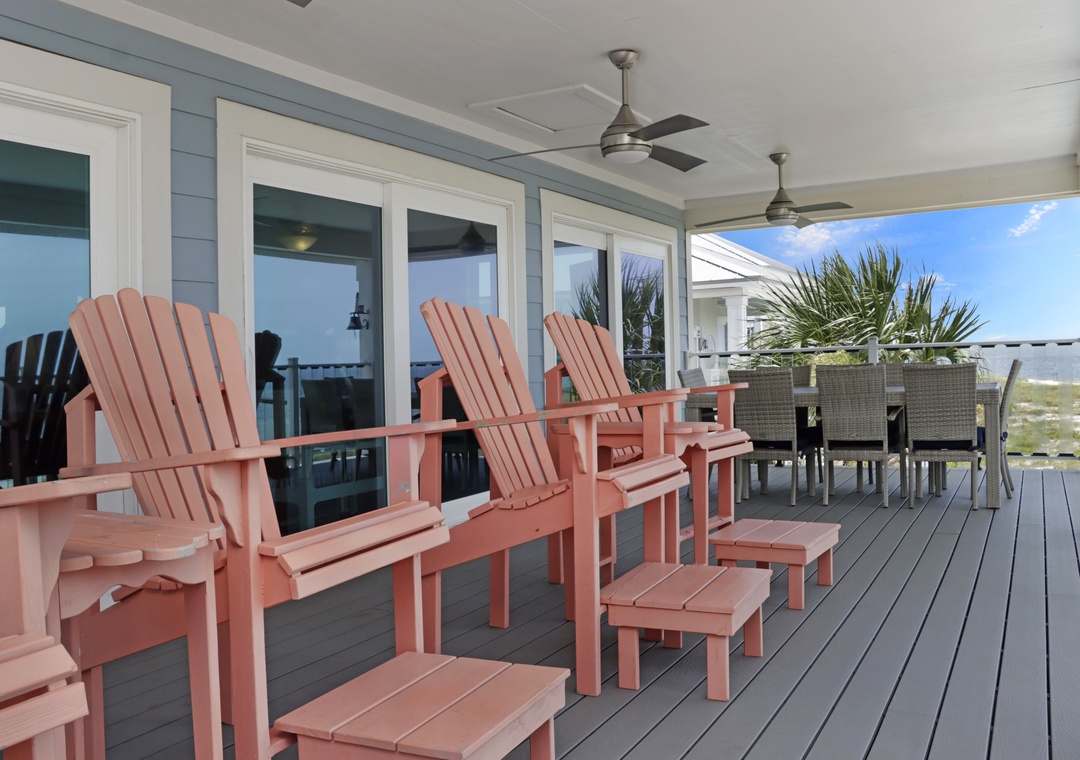 Top Floor Furnished Beach Front Deck