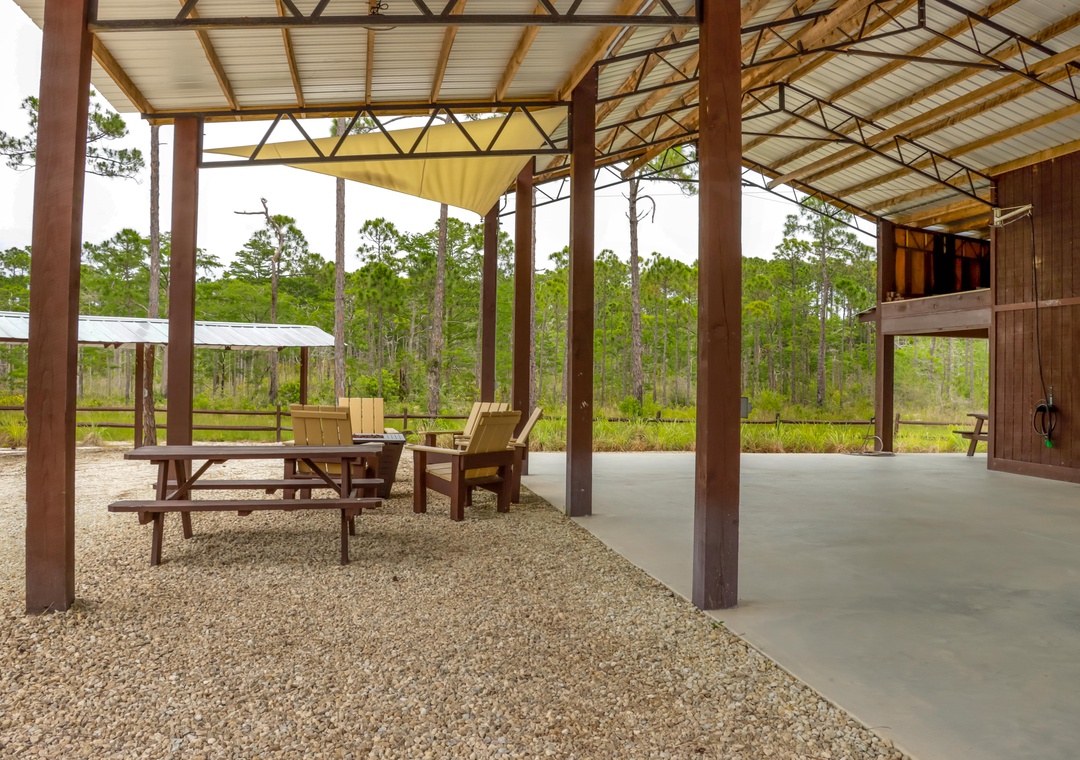 Covered Picnic Area and Fire Pit