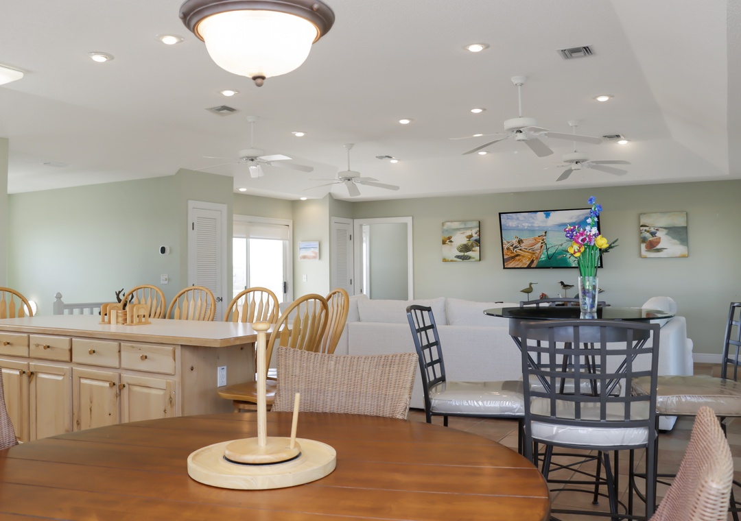 Dining Area and Bar Seating in Kitchen
