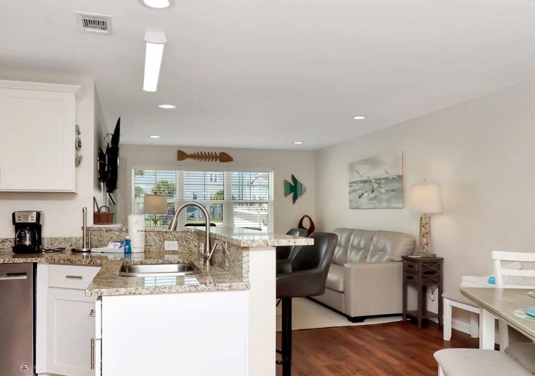 Kitchen Dining and Living Room
