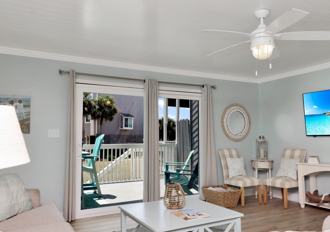 Living Room View onto Deck