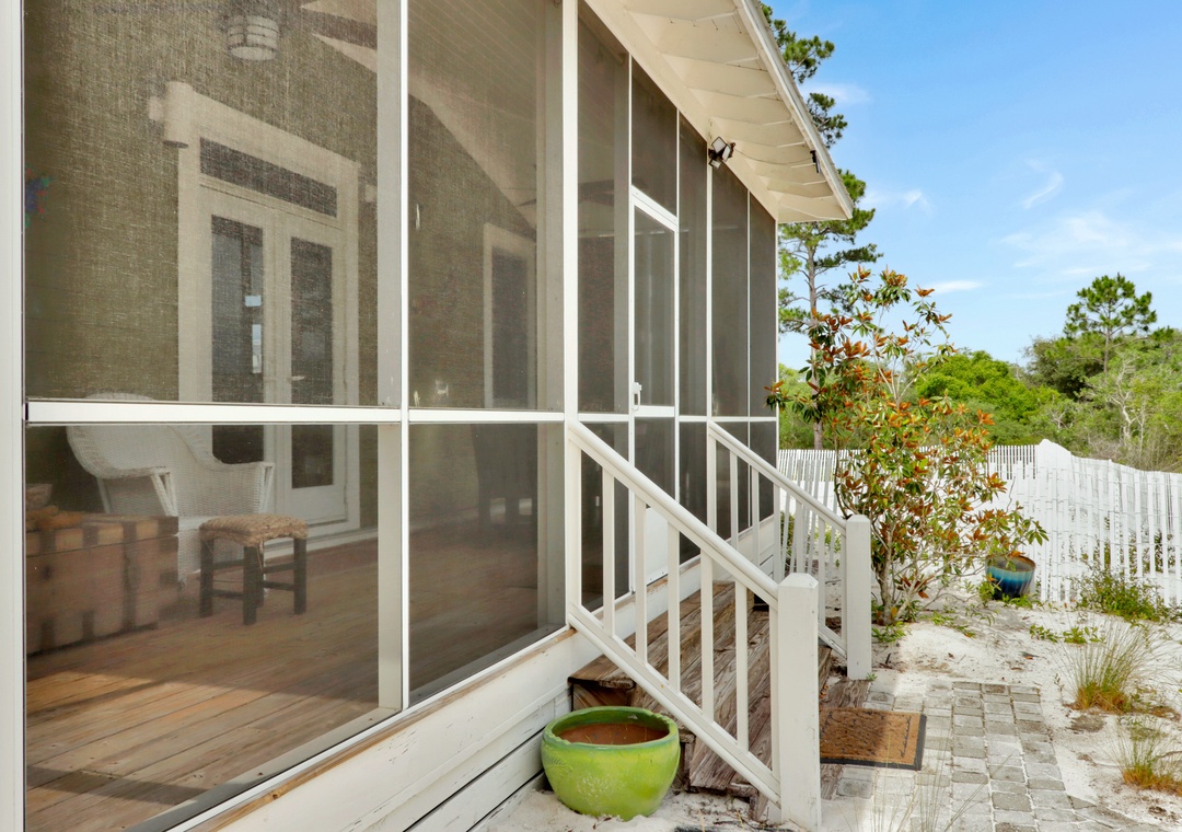Screened Porch on the Side of House