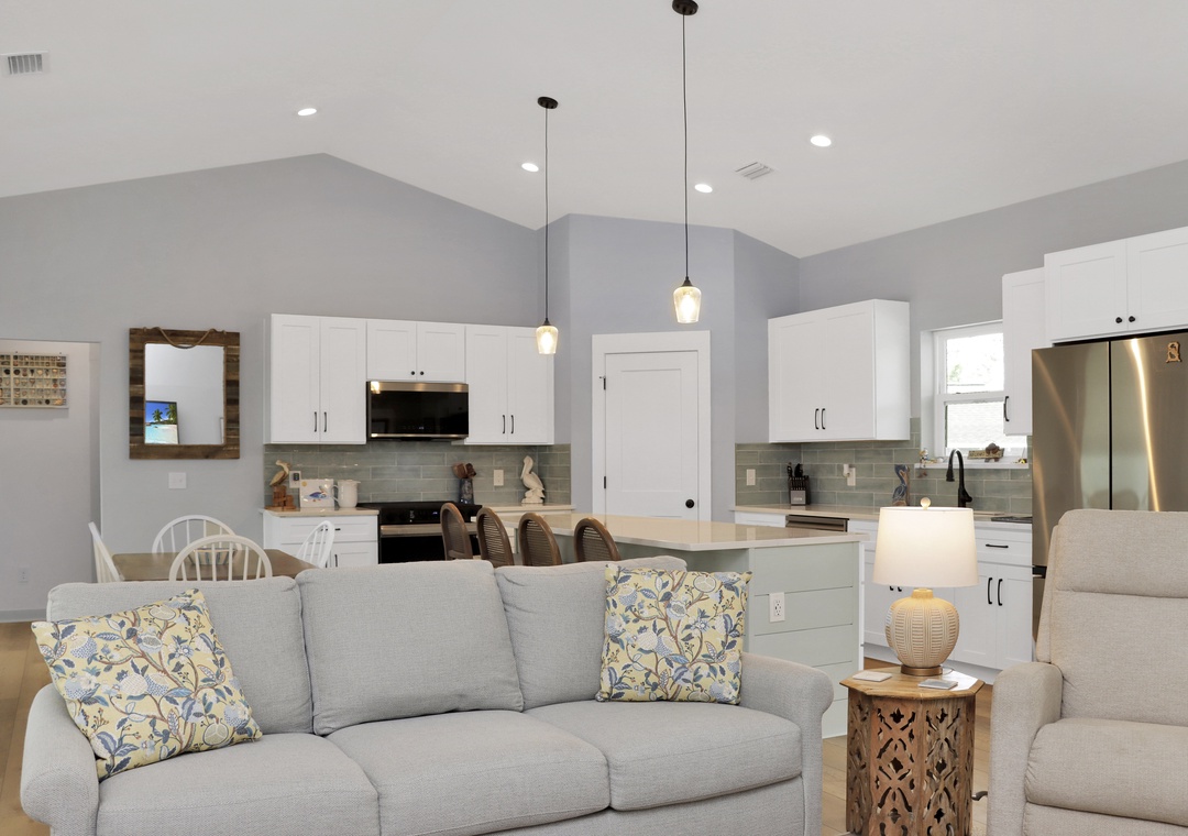 Living Room, Kitchen and Dining