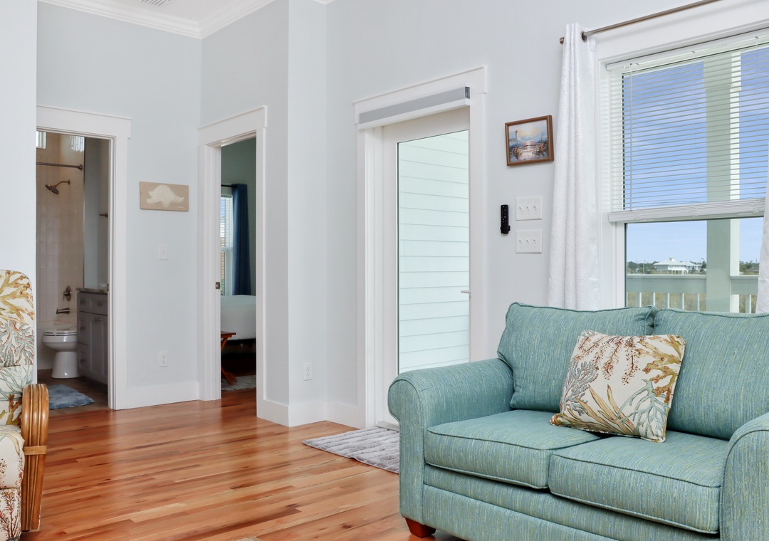 Living Room with Deck