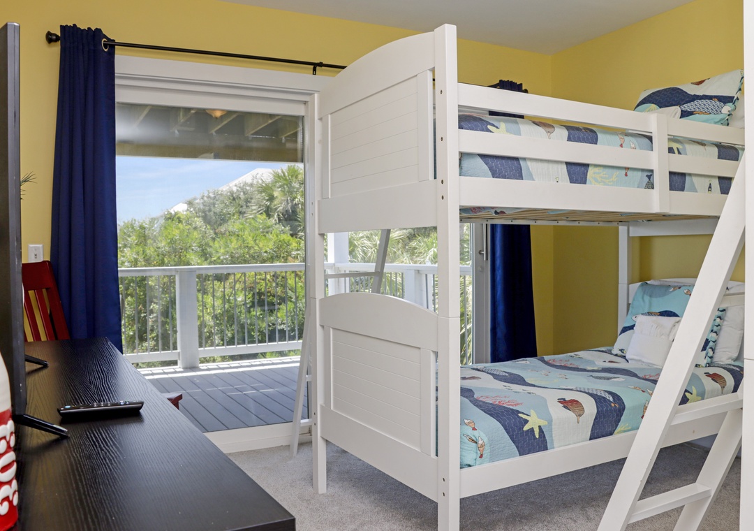 Bedroom 1 - Bunk Room with Beach View Deck