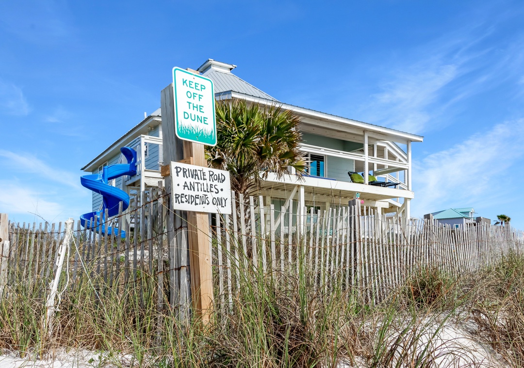 Private Beach Setting