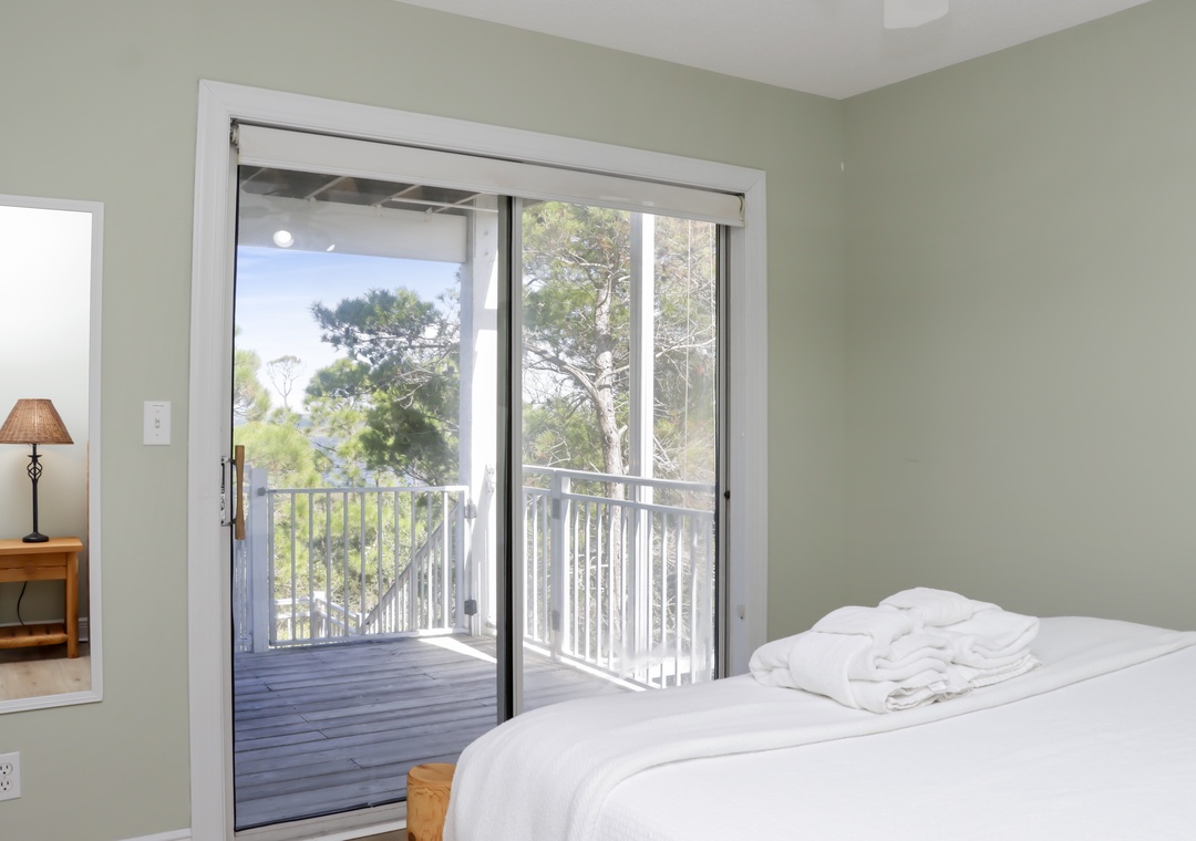 Bedroom 2 with Bay Front Deck