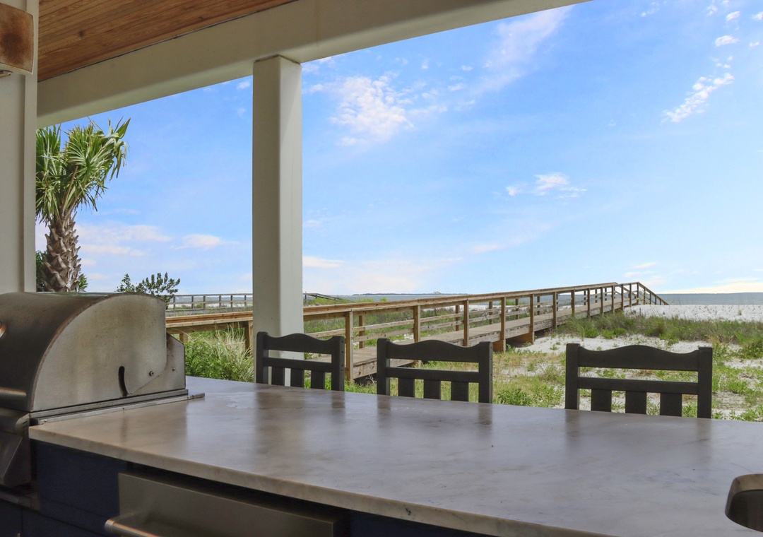 Beach Front Bar with Grill