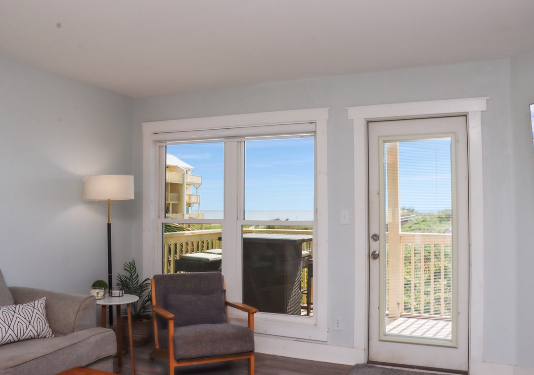 Beach View from Living Room