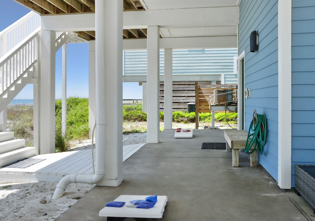 Corn Hole Under House
