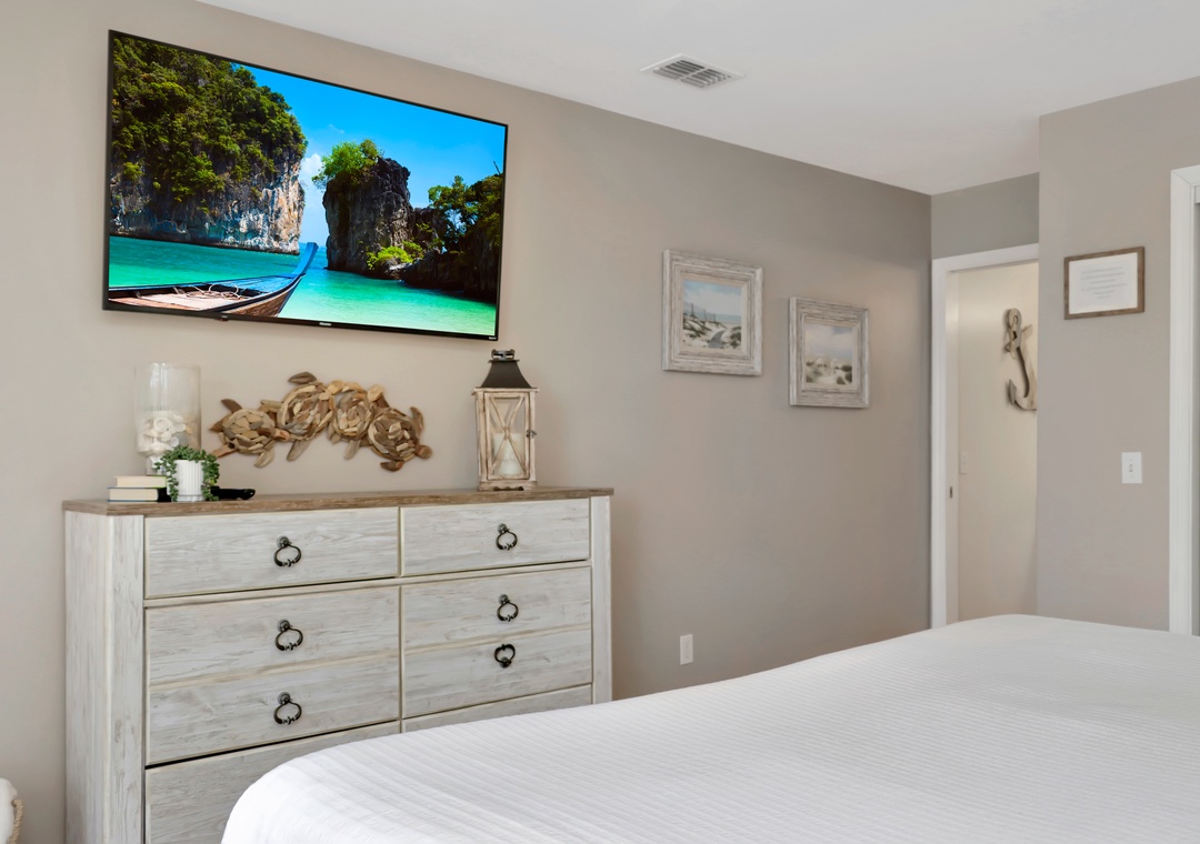 Master Bedroom - TV and Master Bathroom