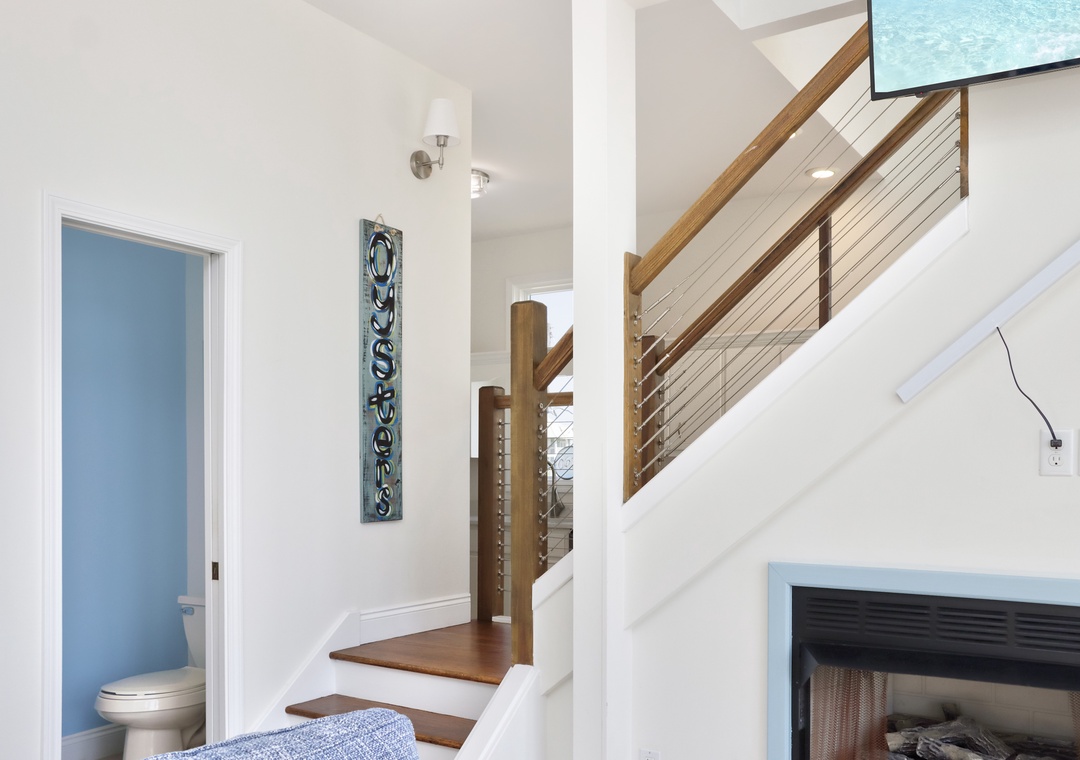 Living Room and Half Bathroom
