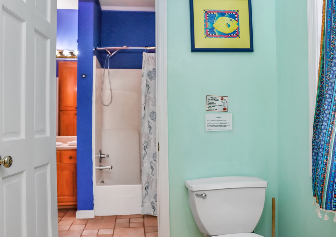 Half Bathroom Connected to Full Bathroom