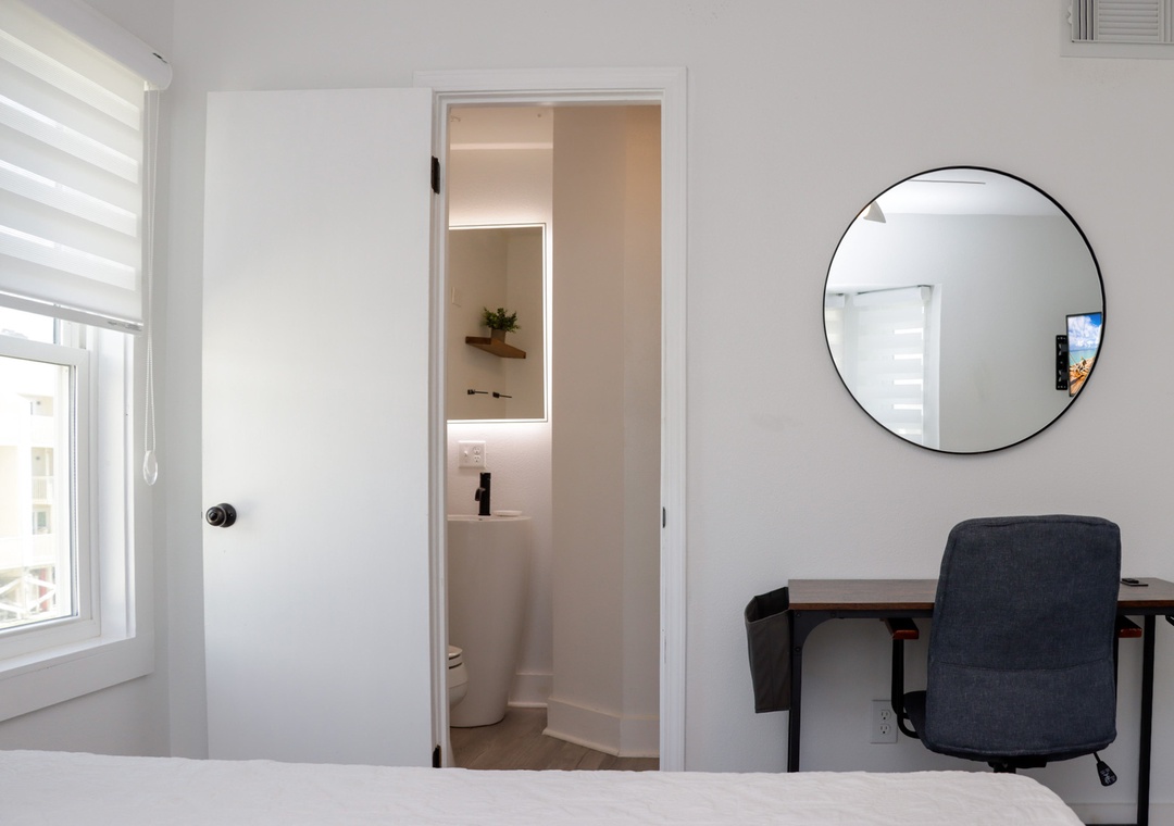 Bedroom 2 with Full Bathroom and Workspace
