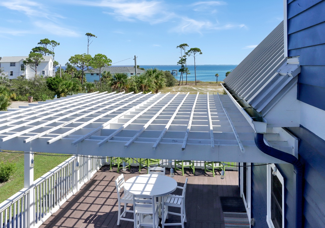 View of Pergola Deck from Bedroom 3 Deck
