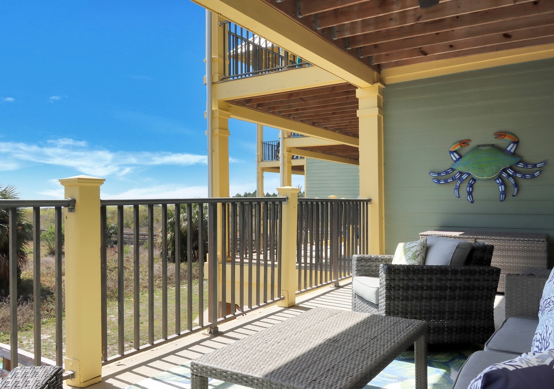Covered Beach Front Deck