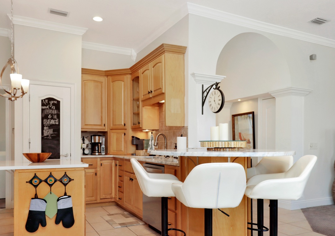 Kitchen with Bar Seating