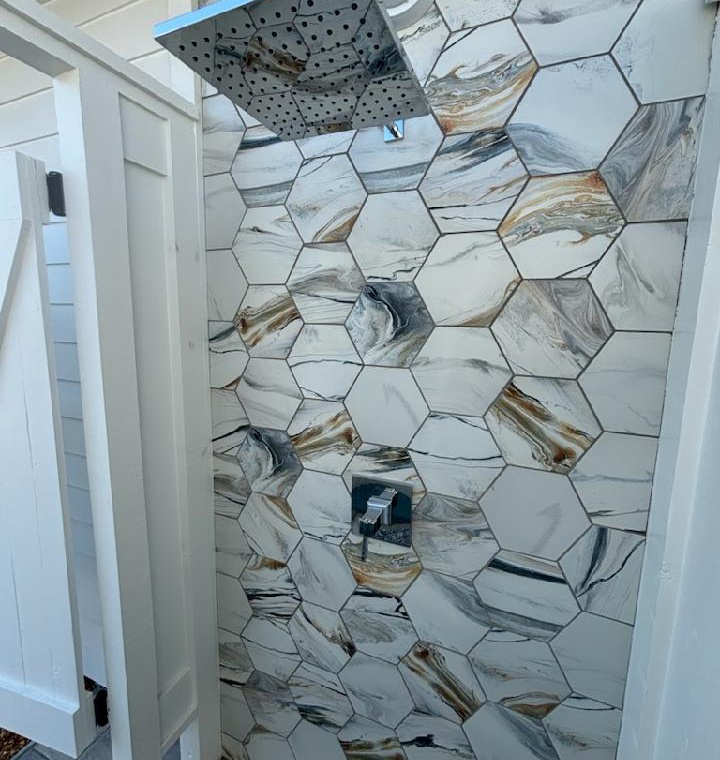 Elegant Outside Shower