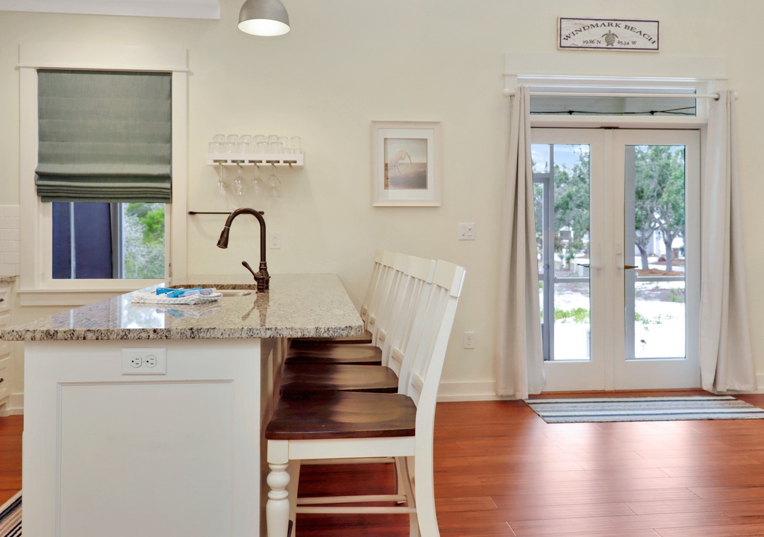 Kitchen Bar and Screened Porch