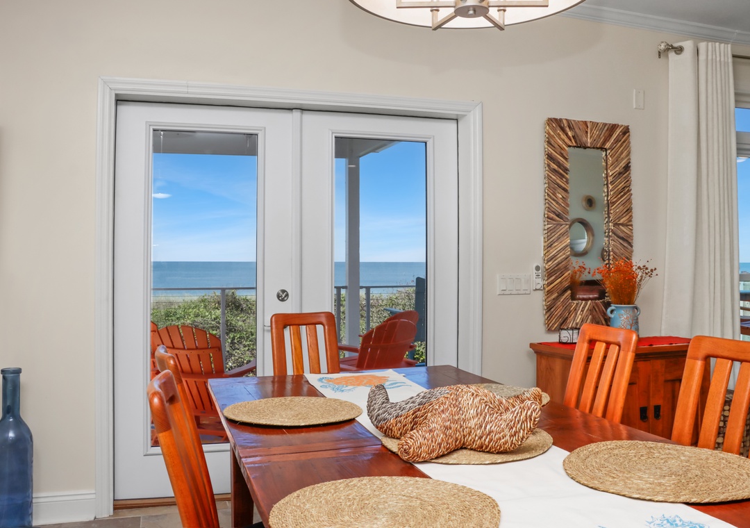 Beach Front Dining View