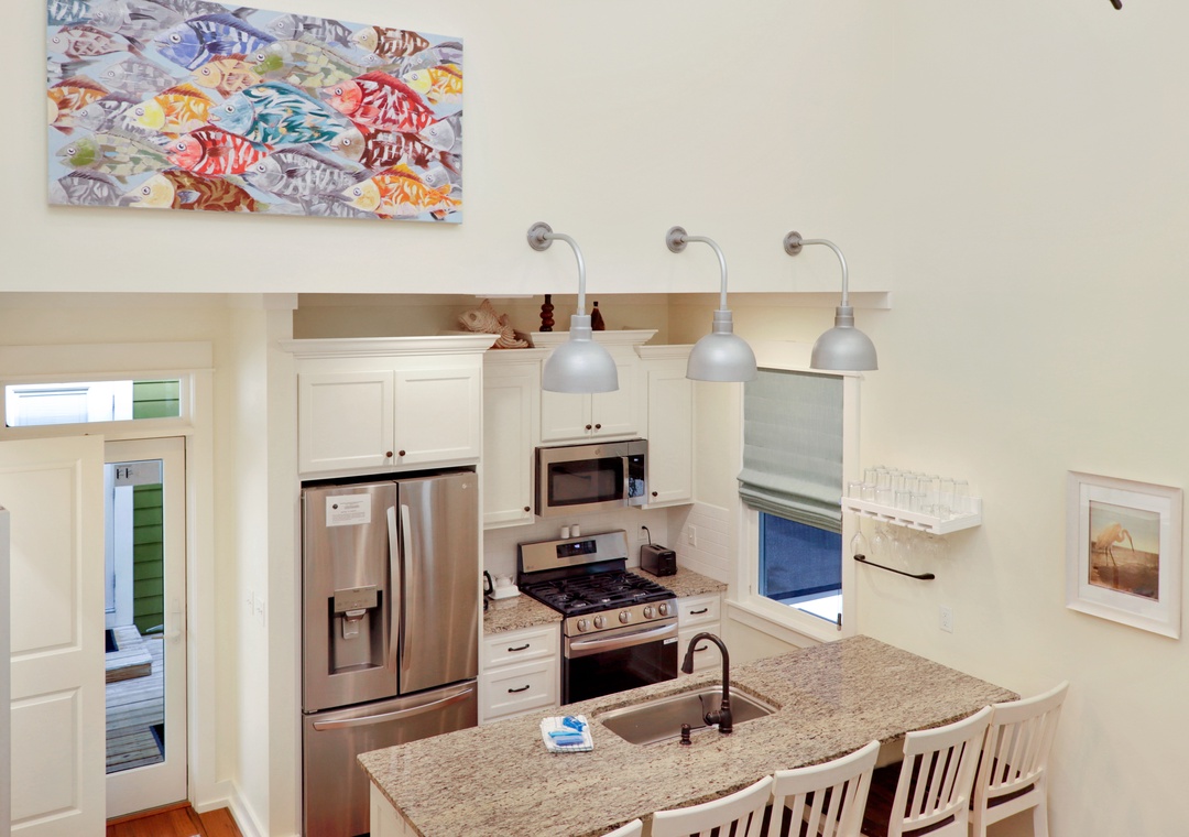 Kitchen View from Upstairs