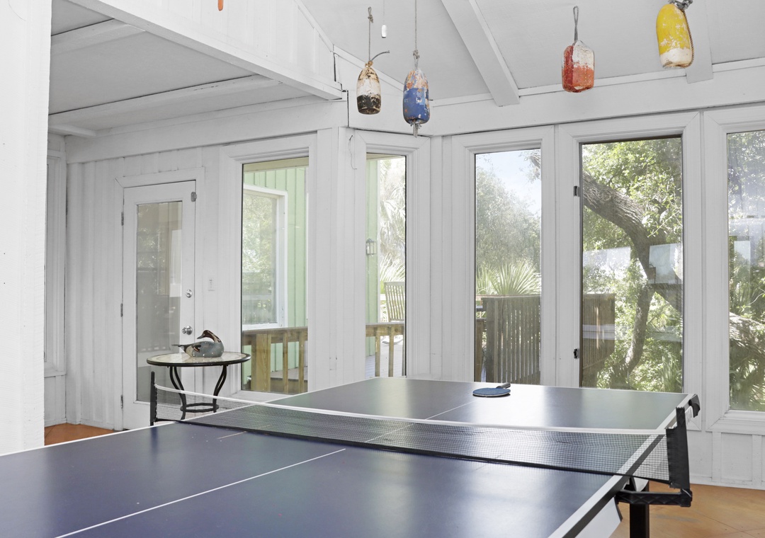 Ping Pong Table with Lagoon View