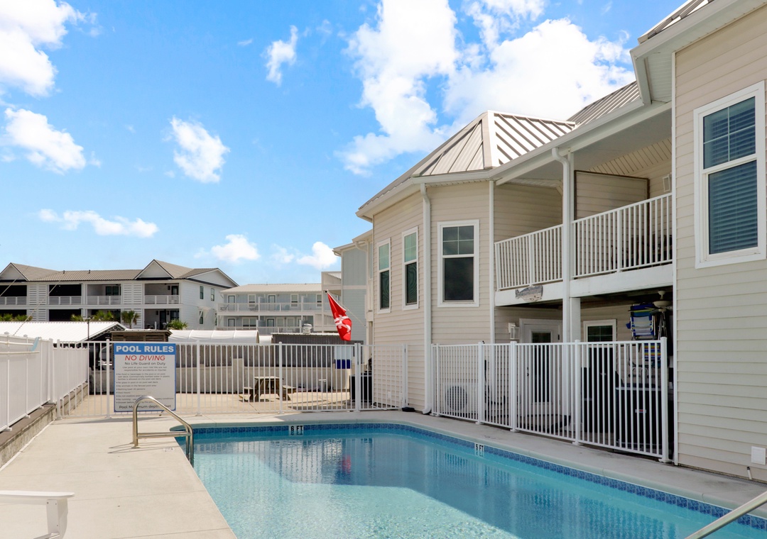 Community Pool Access from Ground Floor Deck