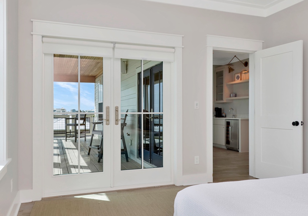 Bedroom 7 - View into Wet Bar and Beach Front Deck
