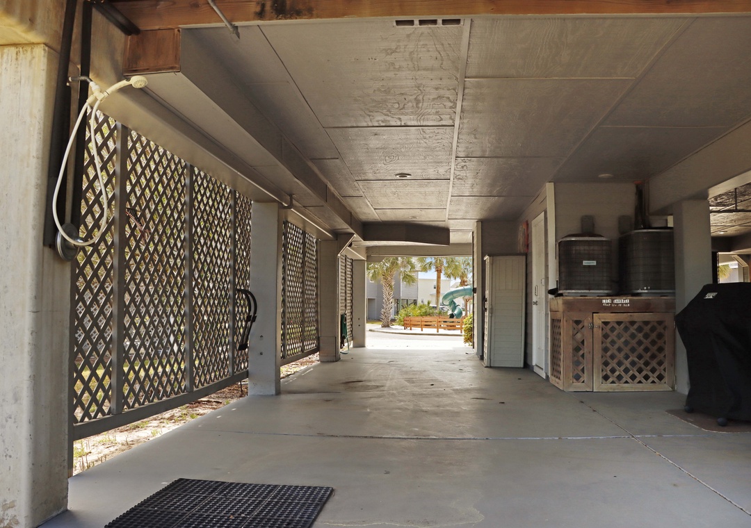 Covered Parking Under House