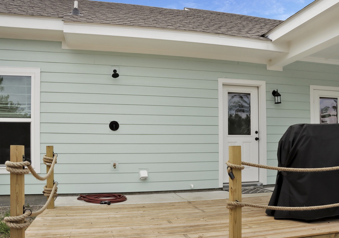 Back Patio with Outdoor Shower