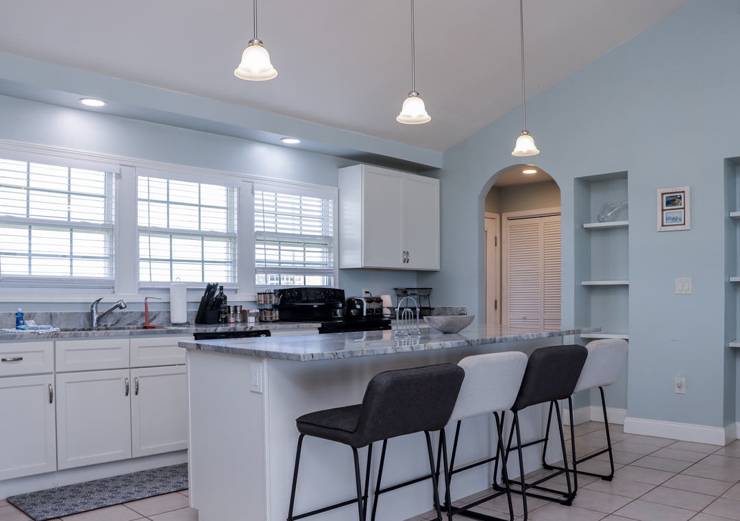 Kitchen with Hallway to Laundry Room
