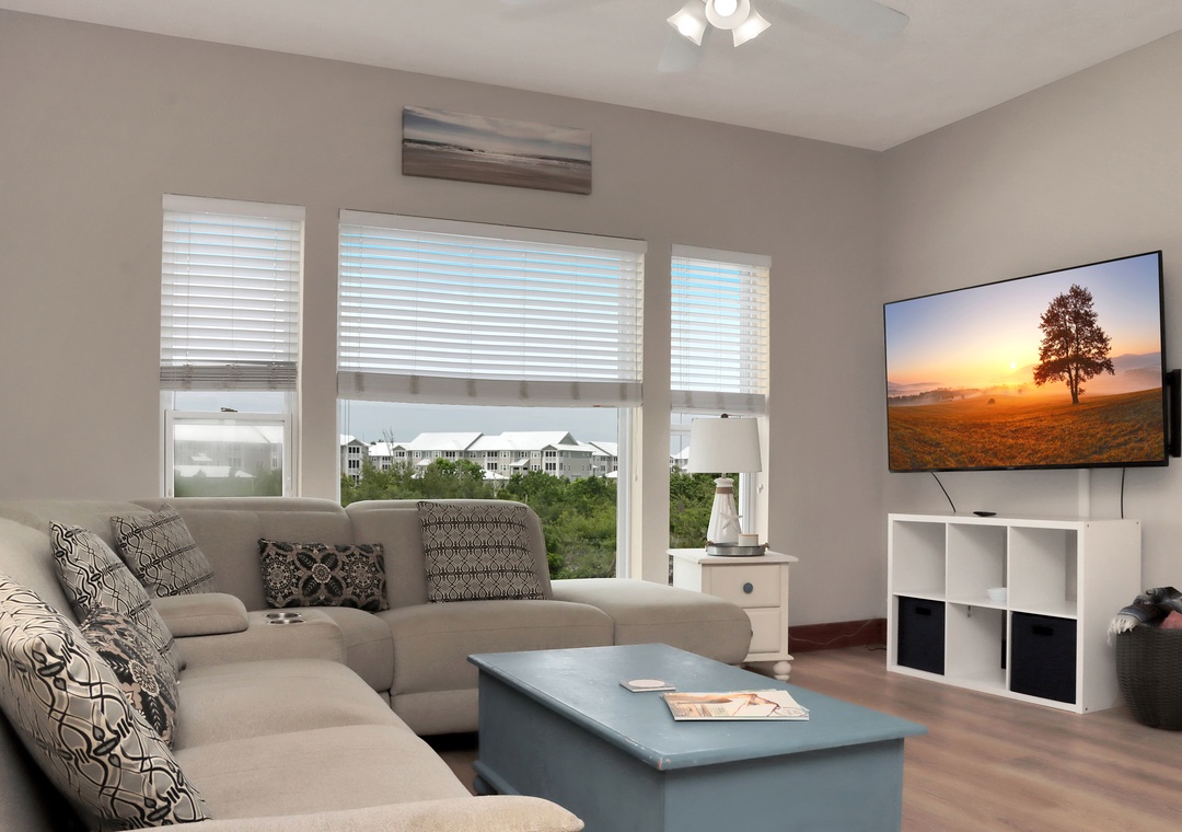 Living Room with View Over Canal