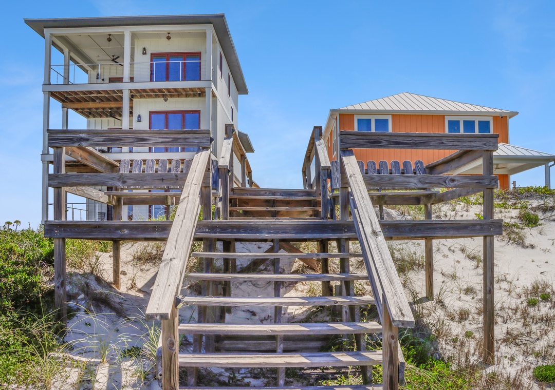 Beach Access Stairway and Platform Seats