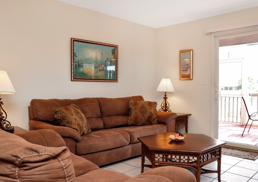 Living Room with Covered Deck