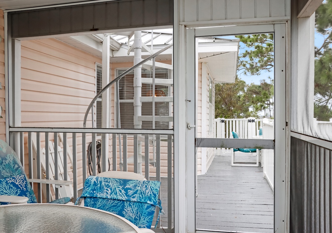 Screened Deck View onto Open Deck
