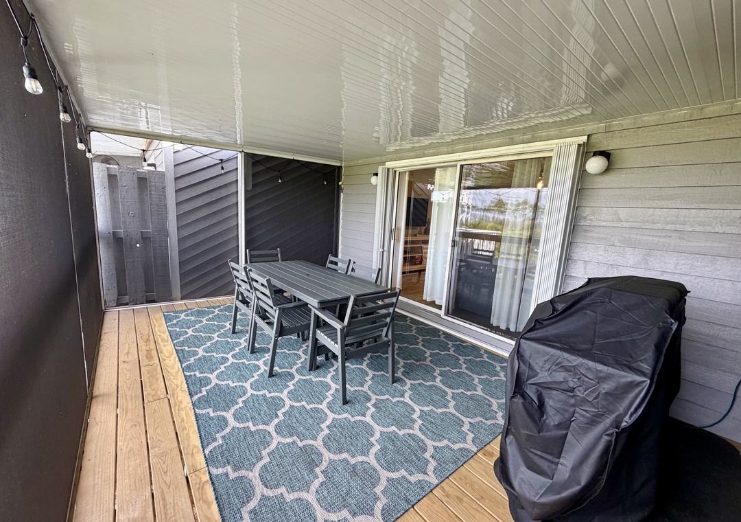 Screened Deck with Bay View