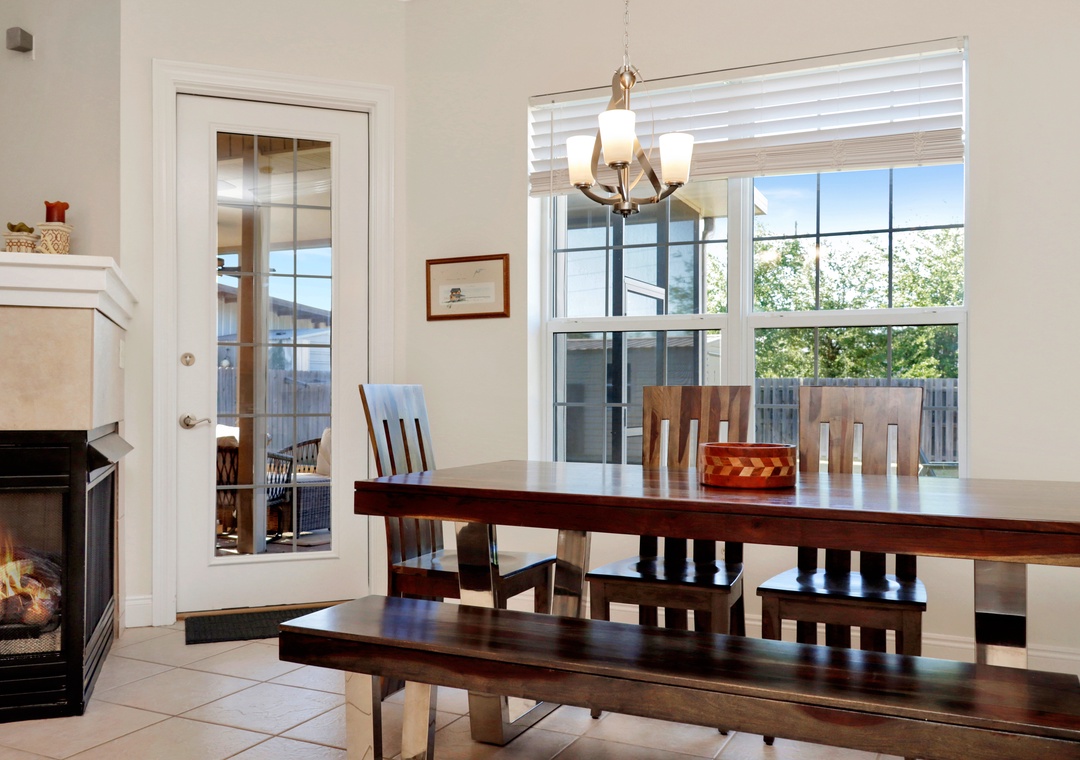 Dining Area with View into Backyard