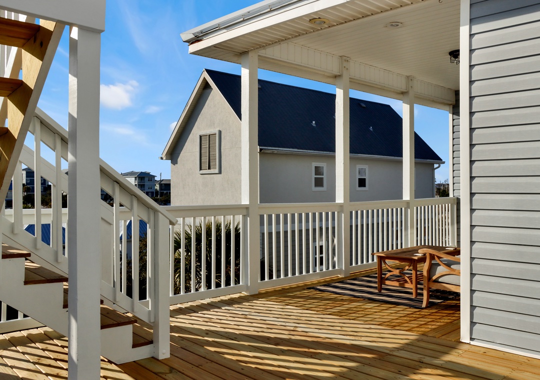 Open and Covered Deck on Second Floor