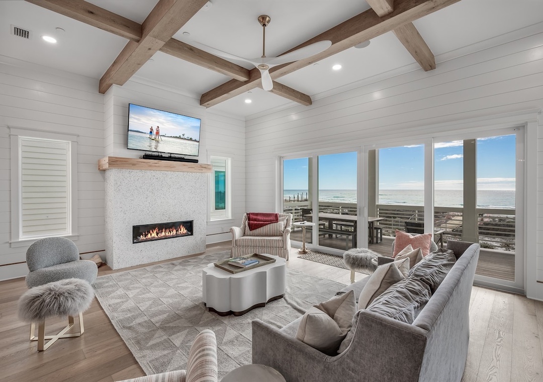 Living room designed for Coastal Comfort