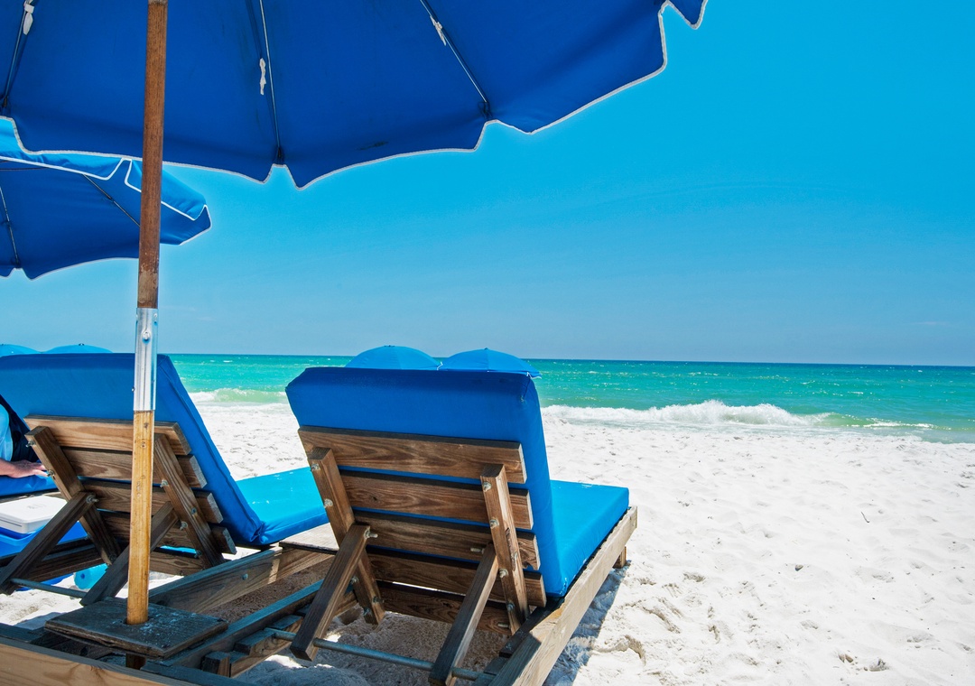 Grab and umbrella and chair