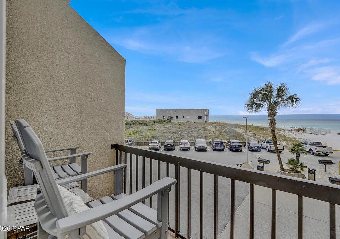 Enjoy a cup of coffee on the balcony with a gulf view